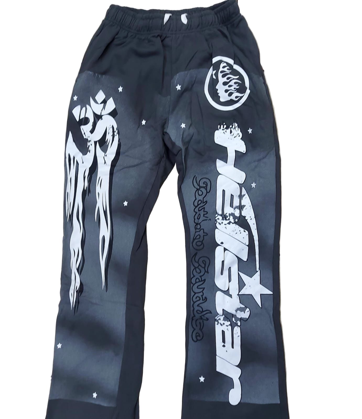 HELLSTAR GREY RACER FLARE SWEATPANTS