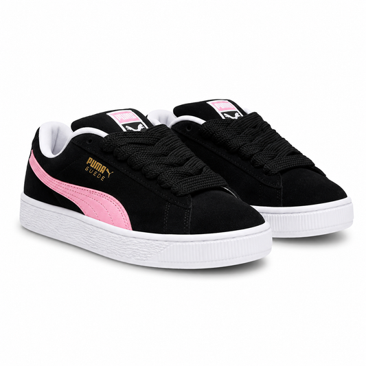 Suede XL Black + Pink