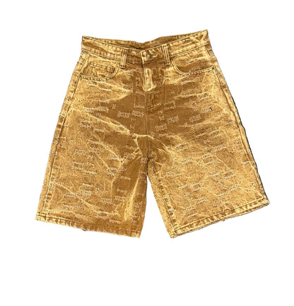 Washed out brown jorts