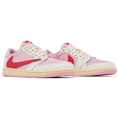 Retro 1 Low Shy Pink and Tropical Pink
