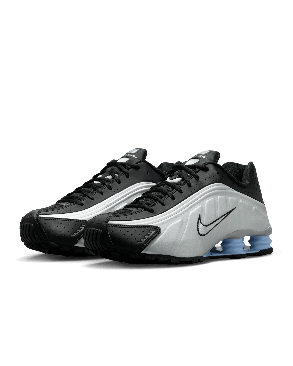 Silver R Shox R4 shox R4 silver n black – Collectify