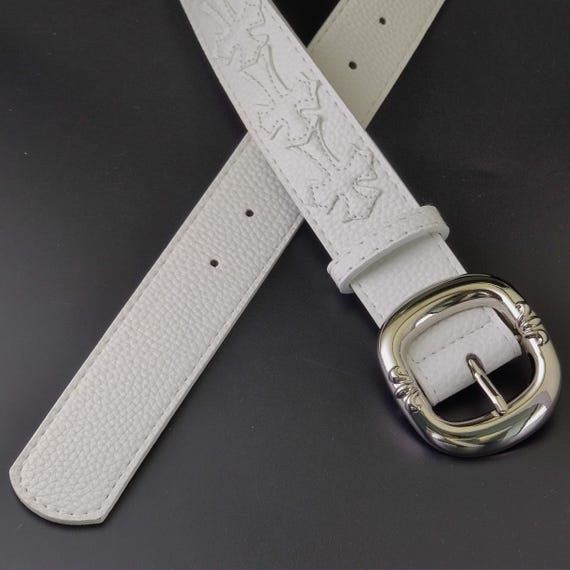 White rainbow chrome belt
