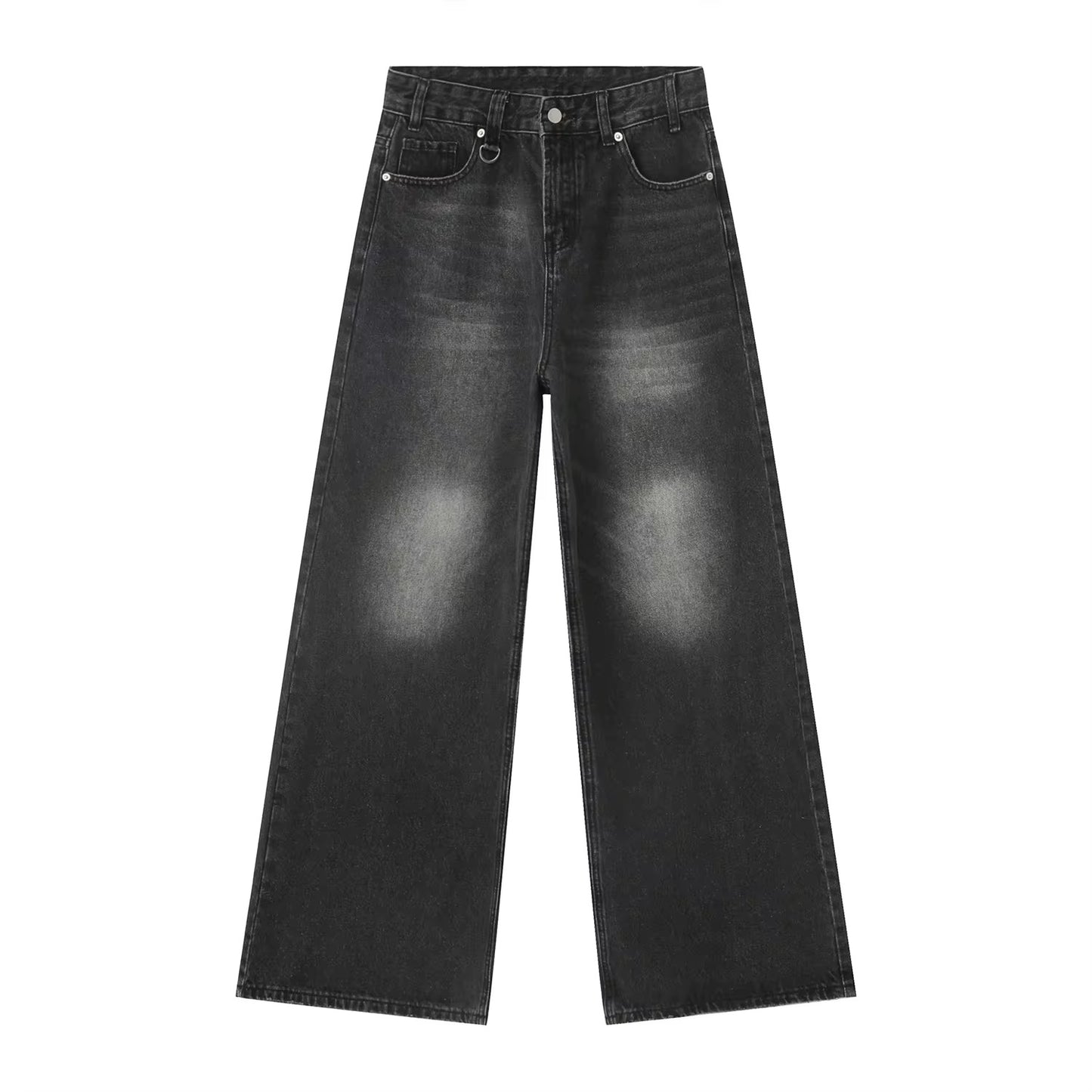 Baggy denim washed denim