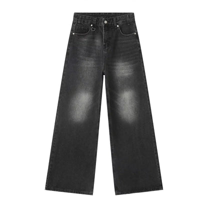 Baggy denim washed denim