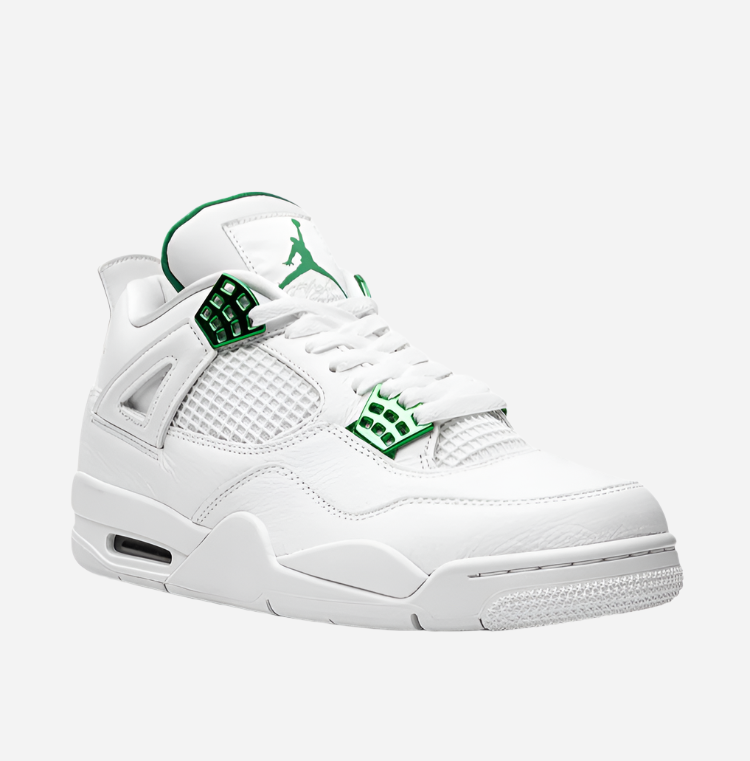 AIR JORDAN 4 RETRO WHITE METALLIC GREEN