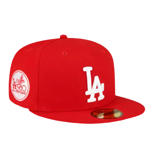 New Era Red Los Angeles Dodgers Sidepatch 59FIFTY Fitted Cap