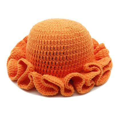 Crocheted bucket hat