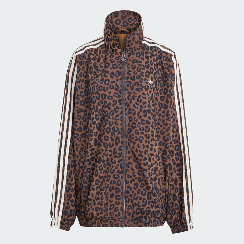 Firebird leopard-print oversized track top