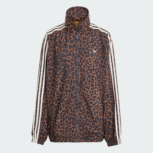 Firebird leopard-print oversized track top