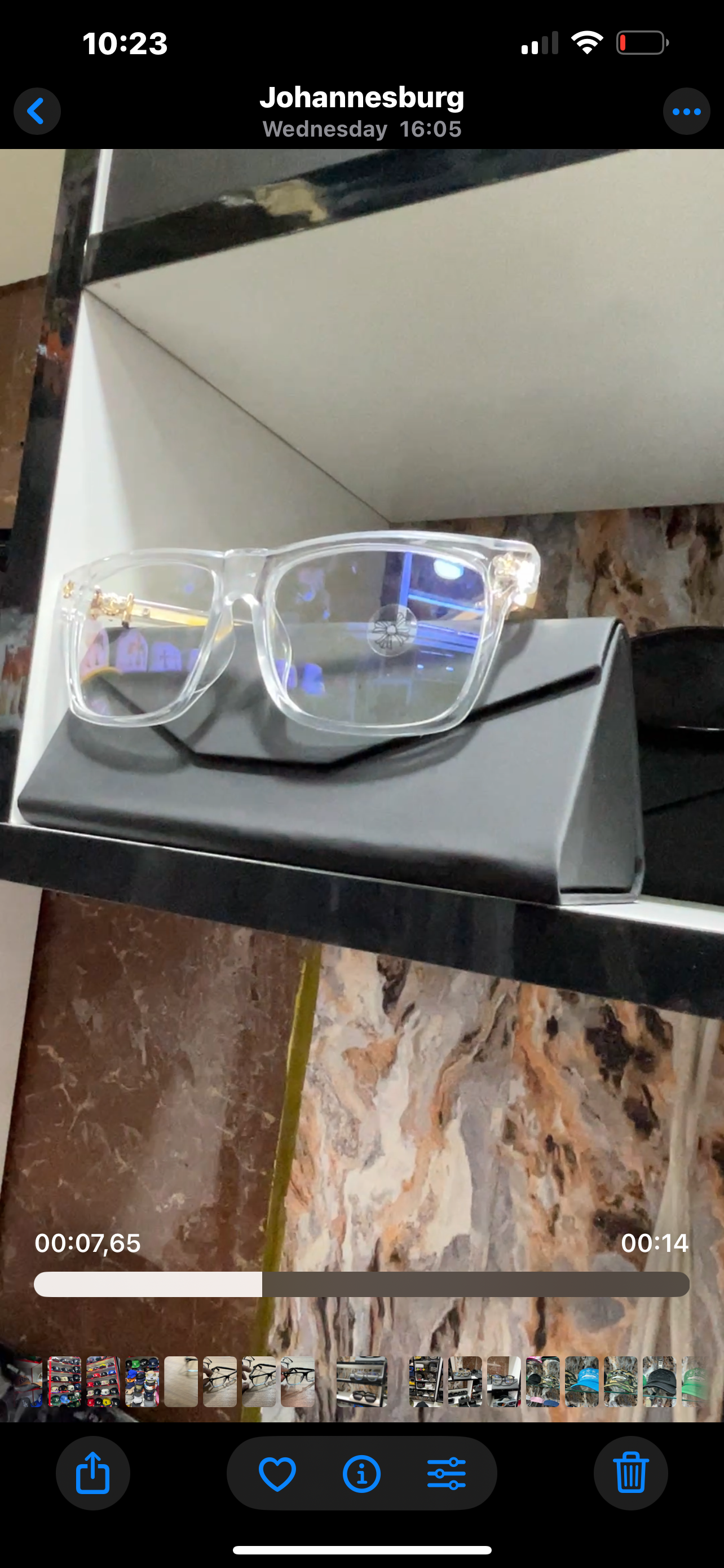 Chrome glasses clear frame