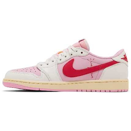 Retro 1 Low Shy Pink and Tropical Pink
