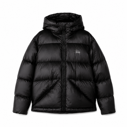 Black puffer jacket