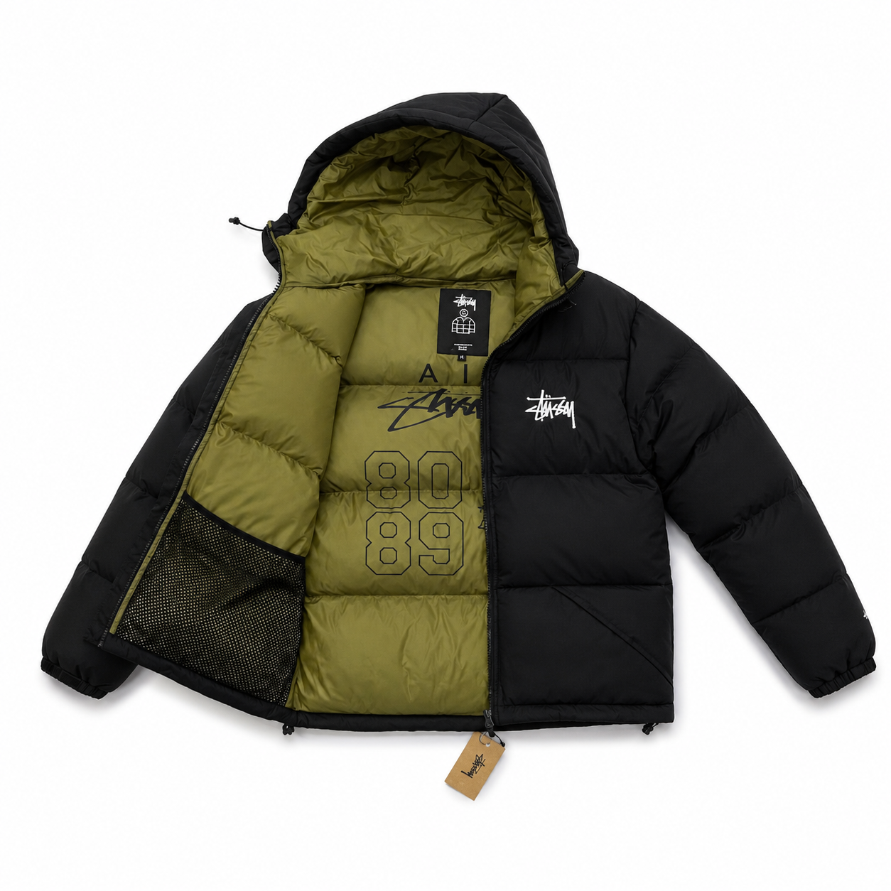 Black puffer jacket