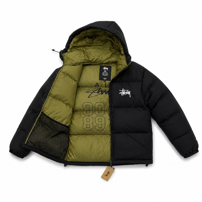 Black puffer jacket