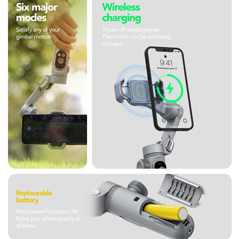 Smart X Pro Smartphone Gimbal 3-Axis Handheld Stabilizer