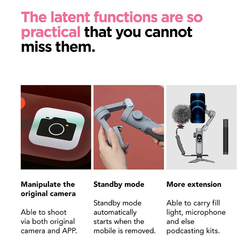 Smart X Pro Smartphone Gimbal 3-Axis Handheld Stabilizer