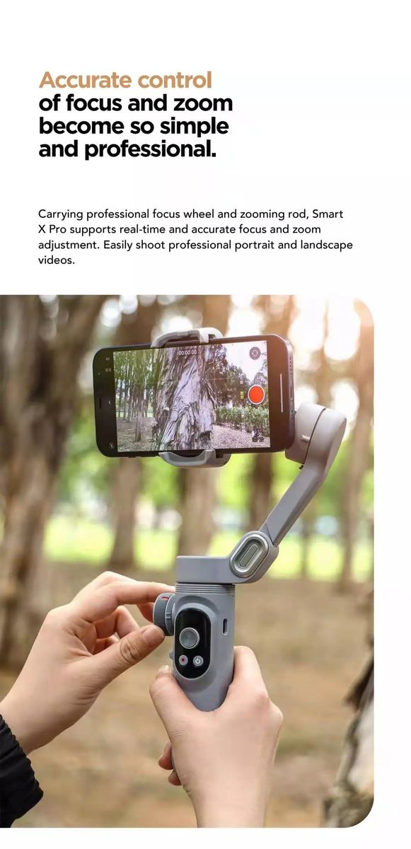 Smart X Pro Smartphone Gimbal 3-Axis Handheld Stabilizer