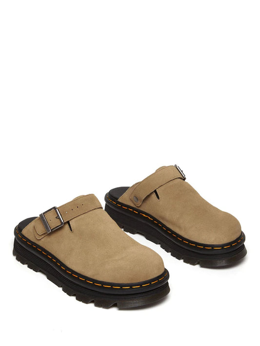 Dr. Martens Cream Zebzag Leather Shoes