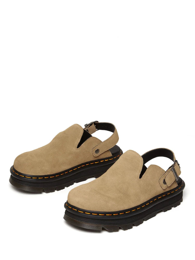 Dr. Martens Cream Zebzag Leather Shoes