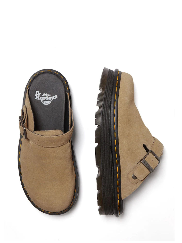 Dr. Martens Cream Zebzag Leather Shoes