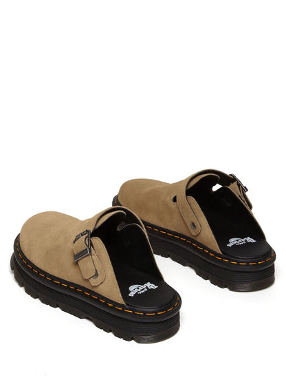 Dr. Martens Cream Zebzag Leather Shoes