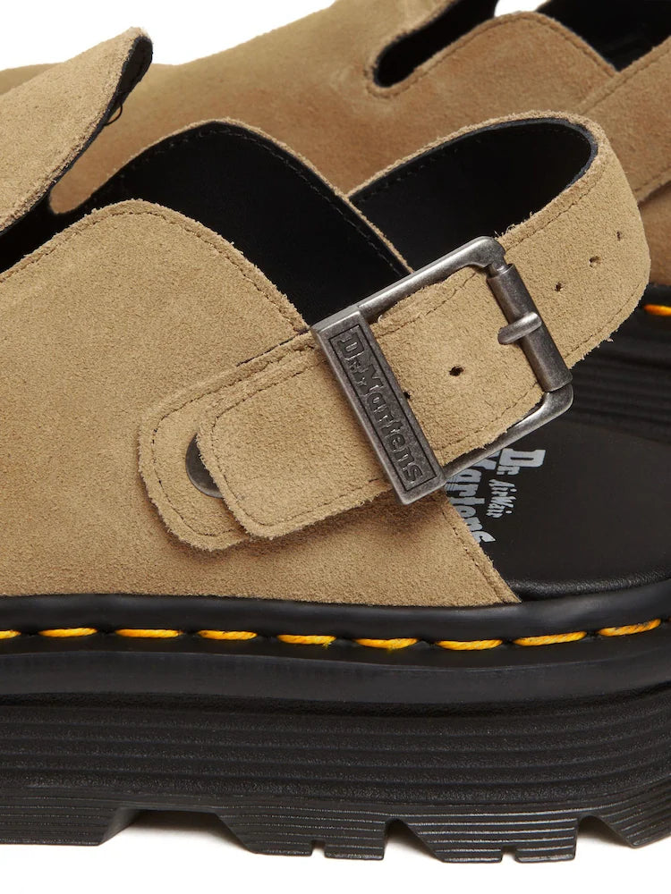 Dr. Martens Cream Zebzag Leather Shoes