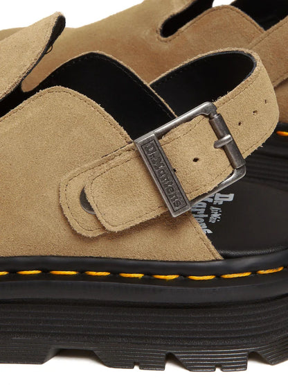 Dr. Martens Cream Zebzag Leather Shoes