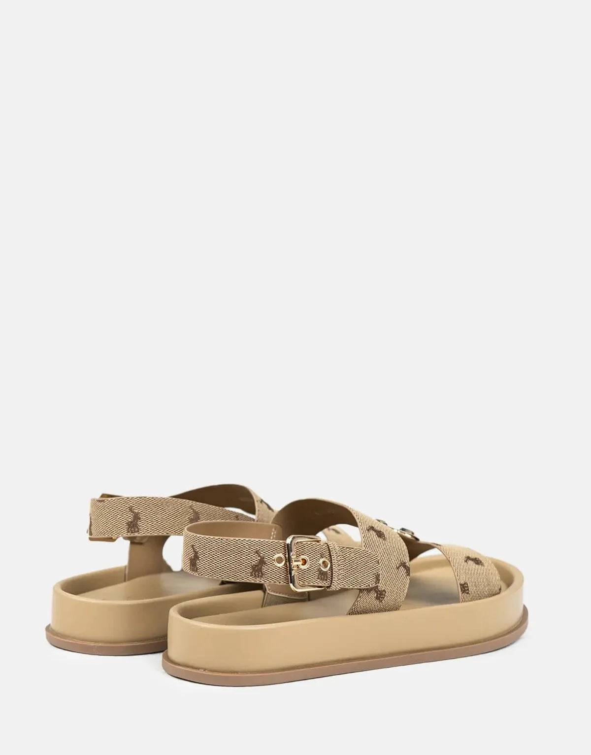 Jacquard Moulded Trim Stone Sandals