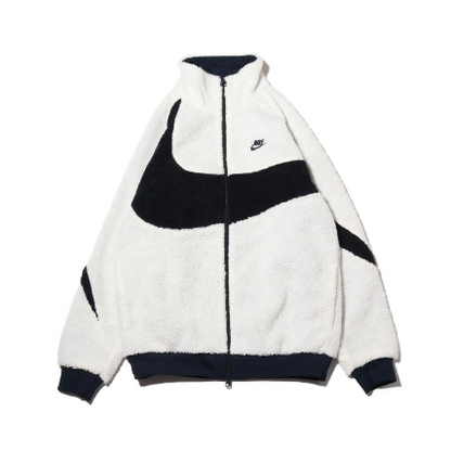 Big swoosh reversible windbreaker