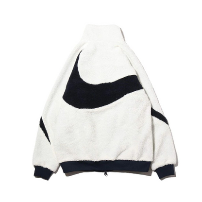 Big swoosh reversible windbreaker
