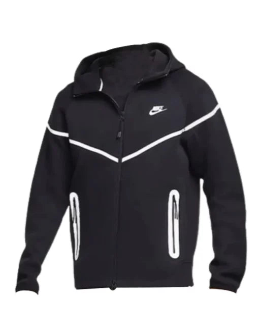 Nike Tech Fleece Full-Zip Windrunner 'Black/Bemis Silver'